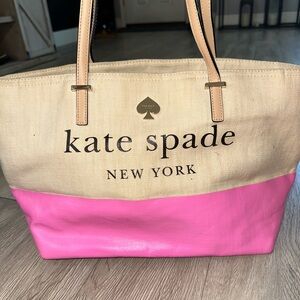 Kate Spade Hot Pink Francis Large Logo Tote Bag Purse